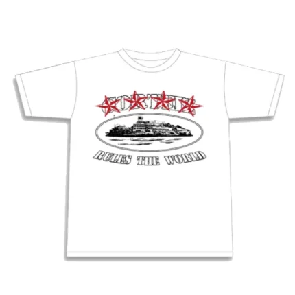 Camiseta Corteiz 4 Starz Alcatraz Blanca